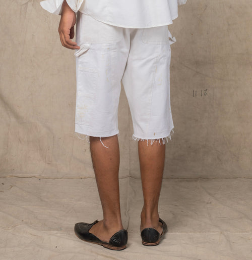 SOM SHORTS WHITE PAINT SPLATTER