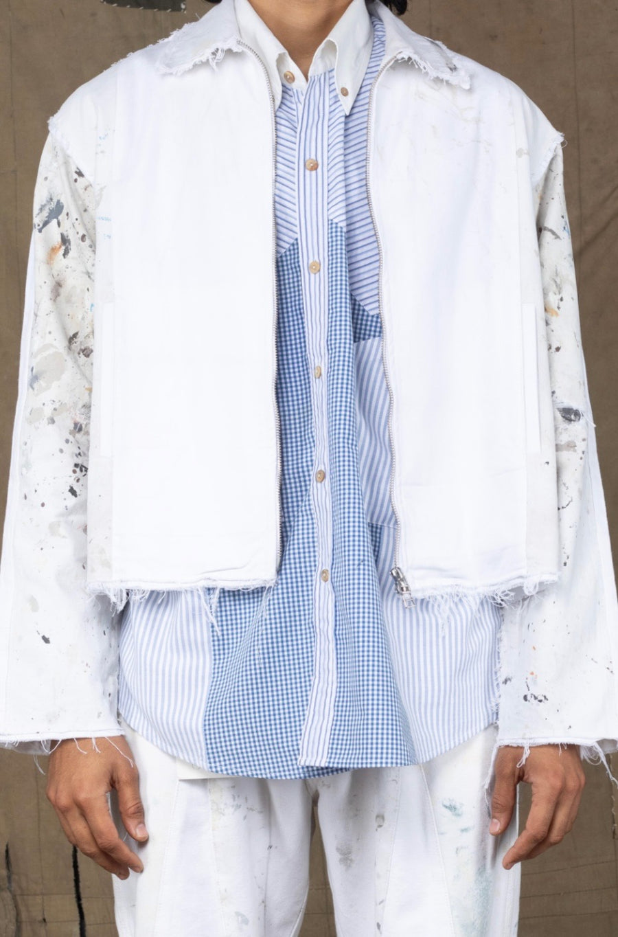 Dialer White Paint Splatter Jacket
