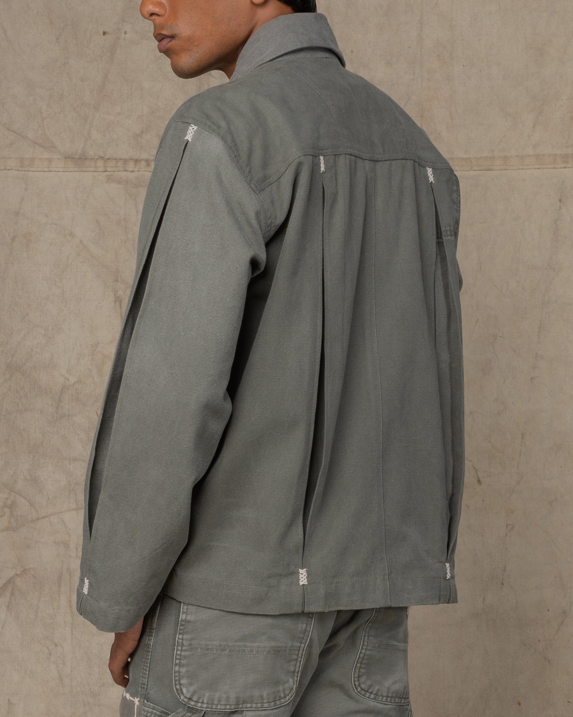 BOX PLEAT JACKET GREEN