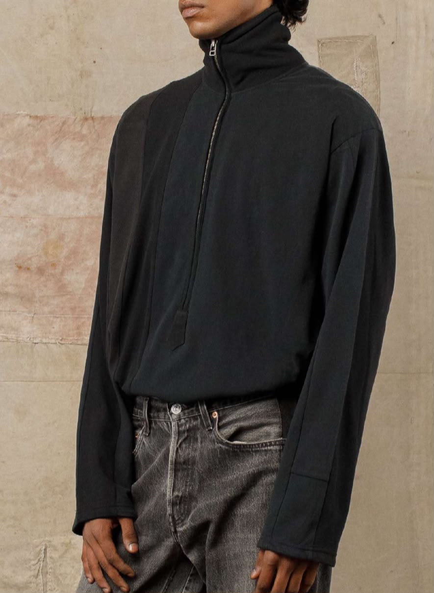 3/4 Zip Black