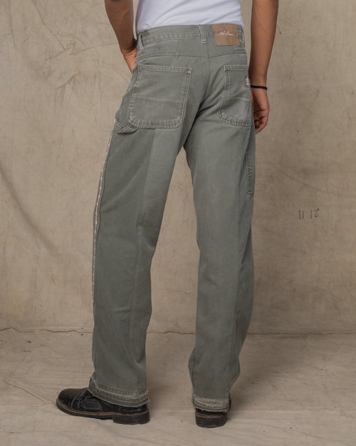 DOUBLE KNEE PANTS w/EMB GREEN
