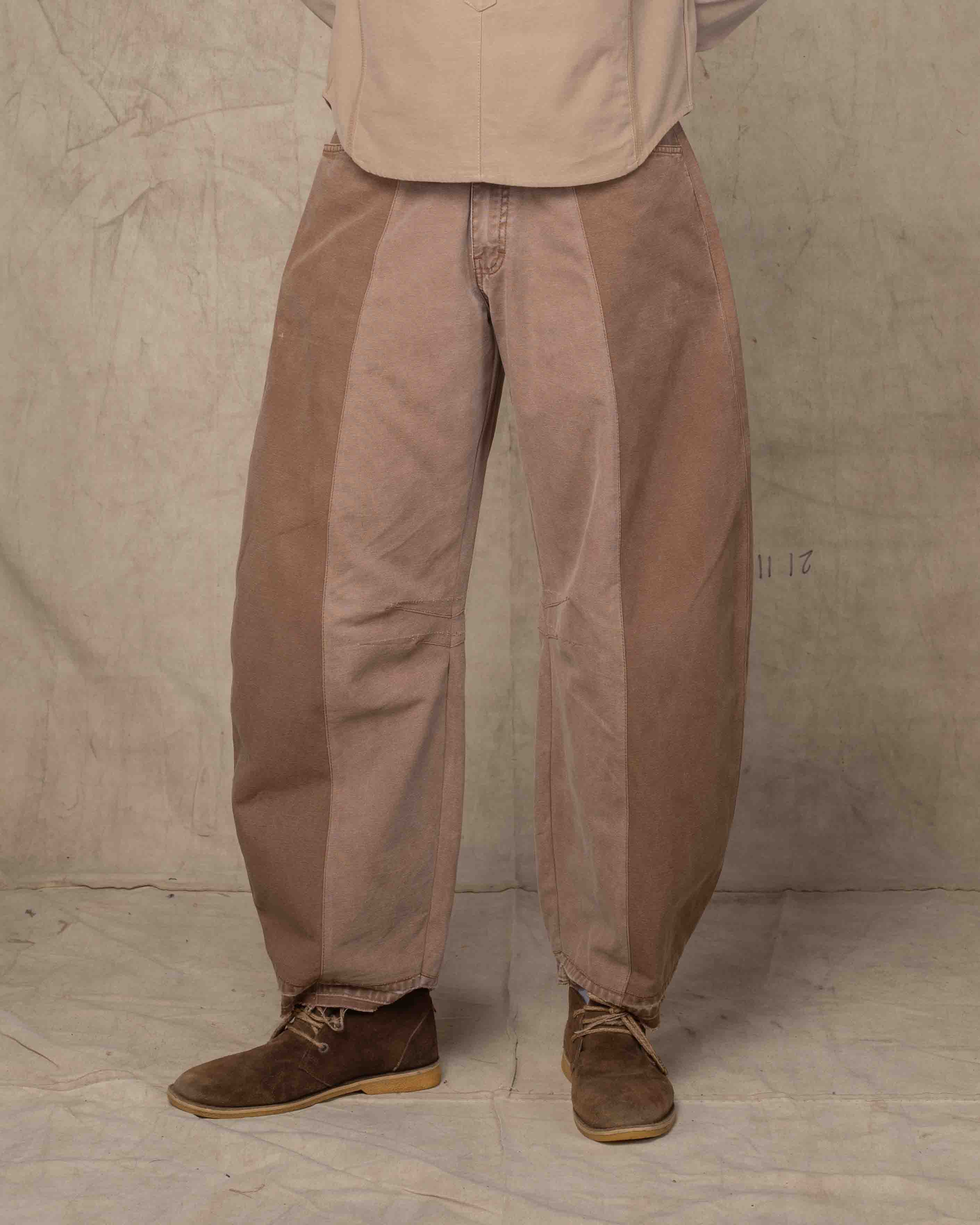 BARREL PANTS BROWN