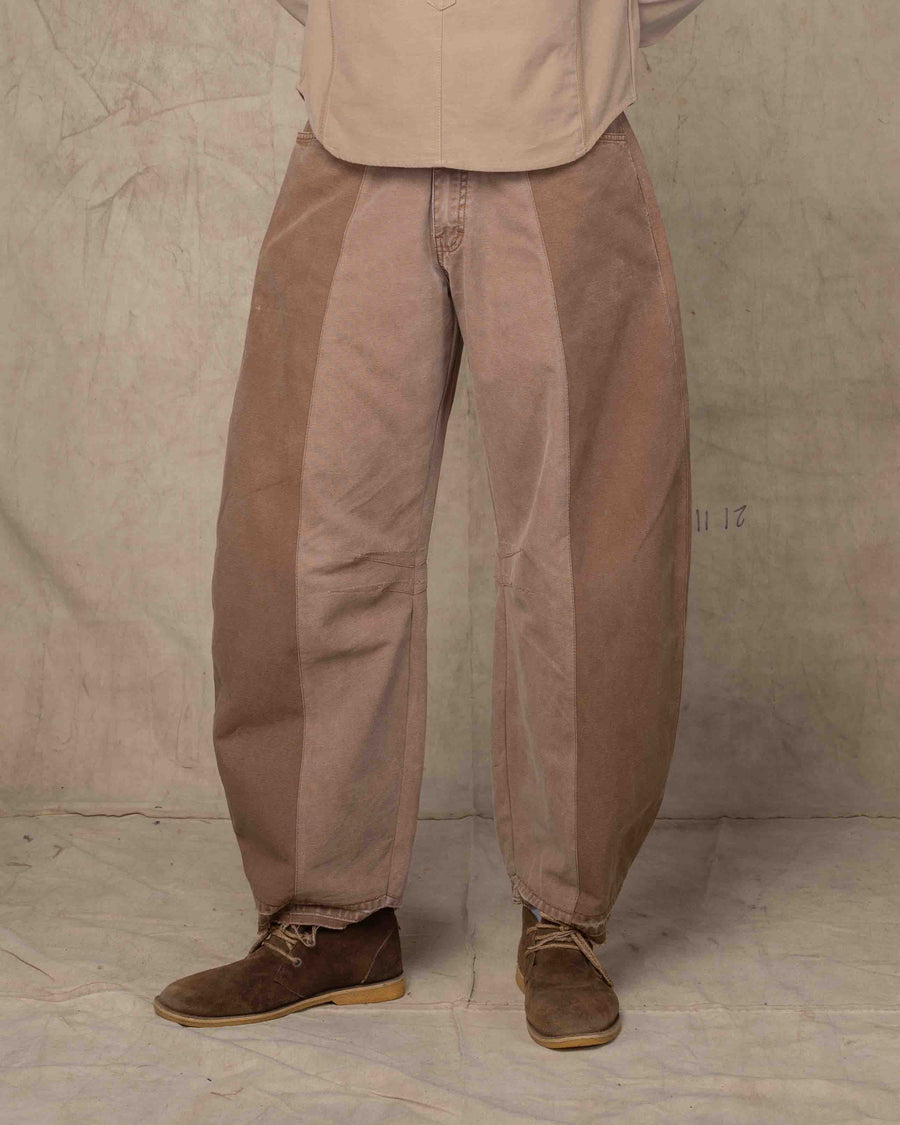 BARREL PANTS BROWN