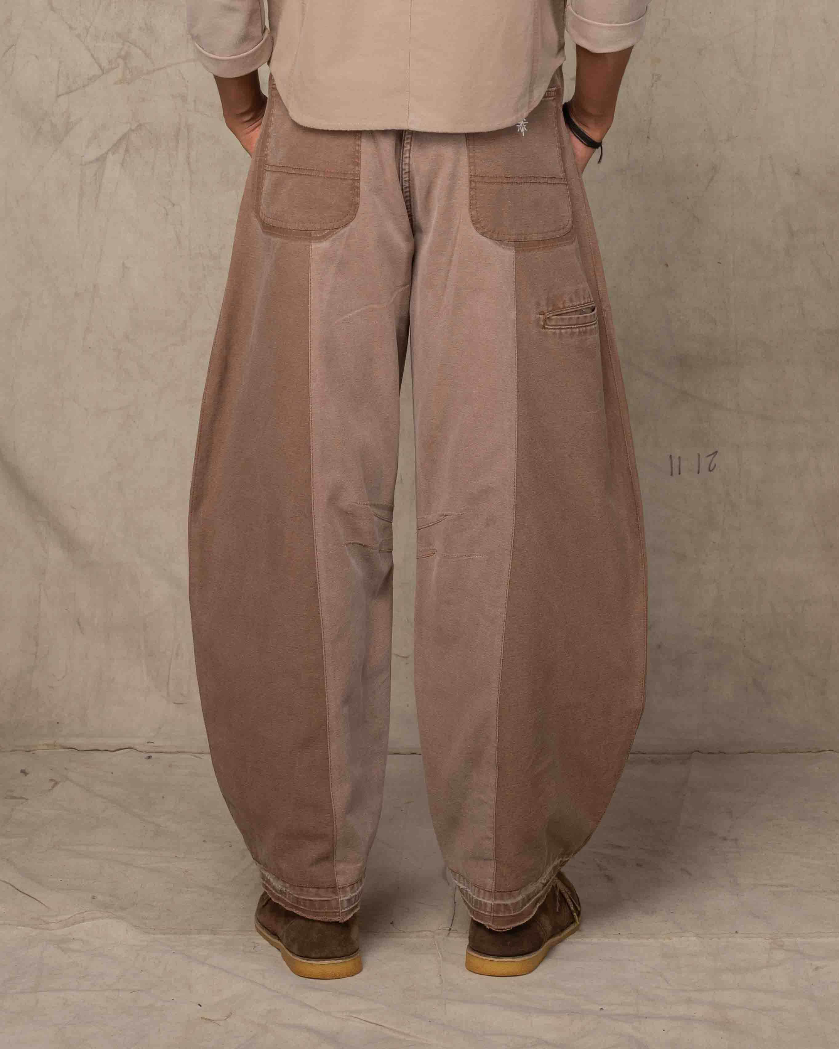 BARREL PANTS BROWN