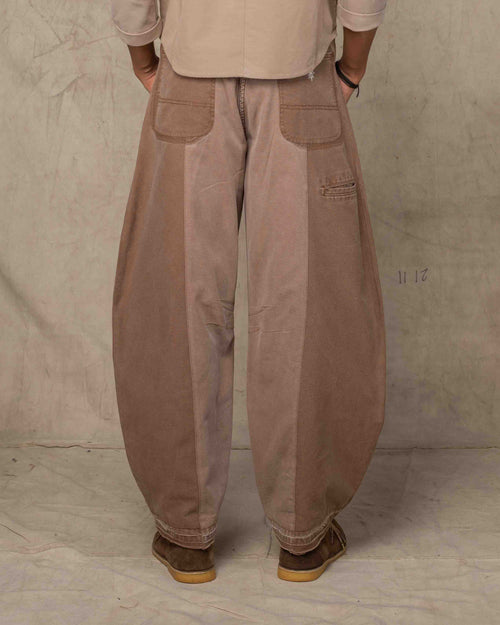 BARREL PANTS BROWN