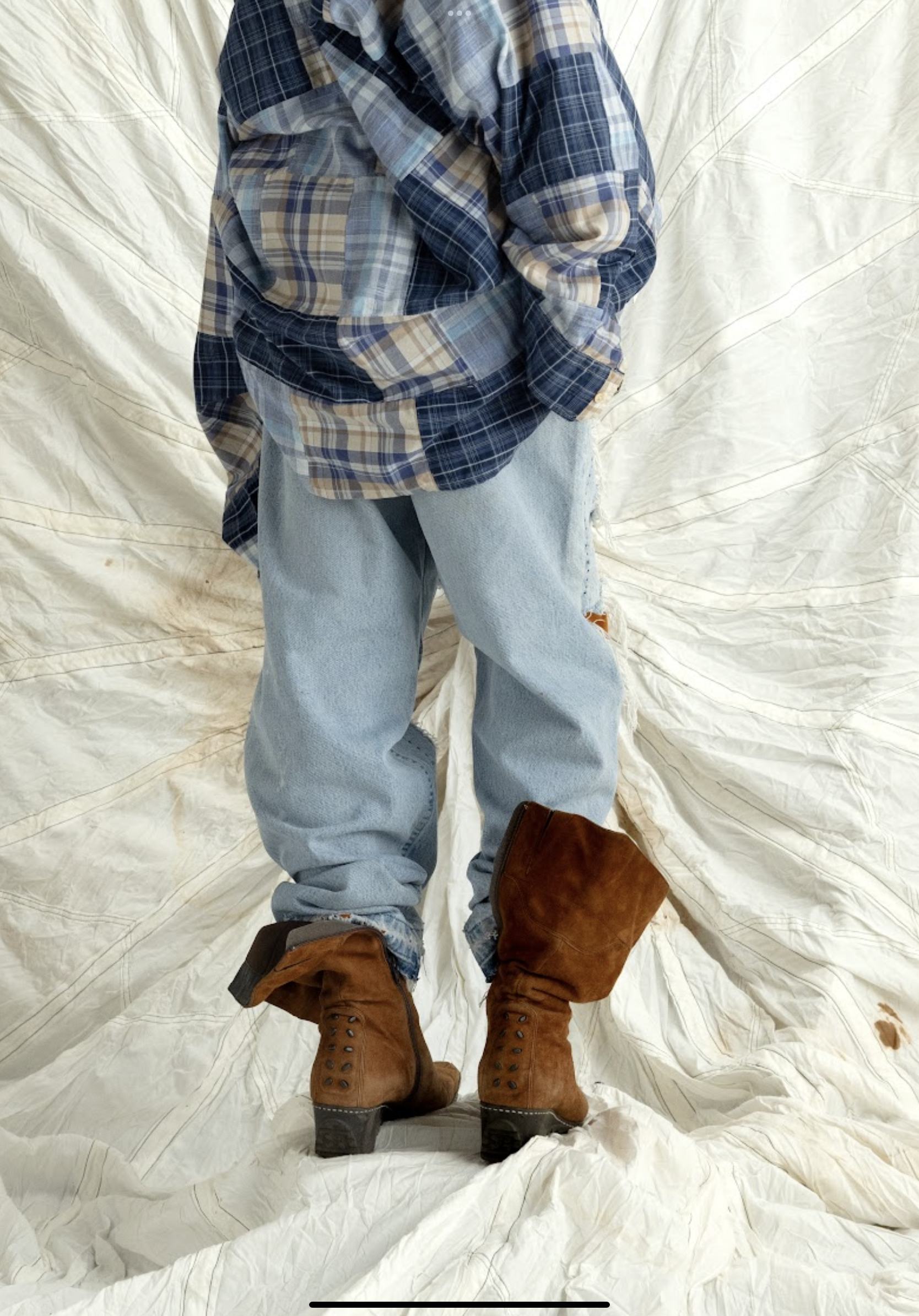 ORANGE REPAIR PANTS BLUE