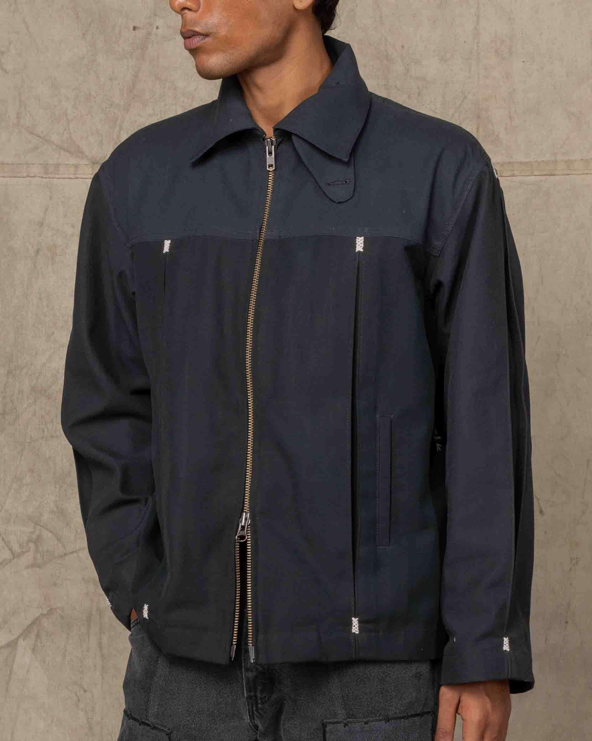 BOX PLEAT JACKET BLACK