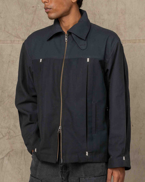 BOX PLEAT JACKET BLACK