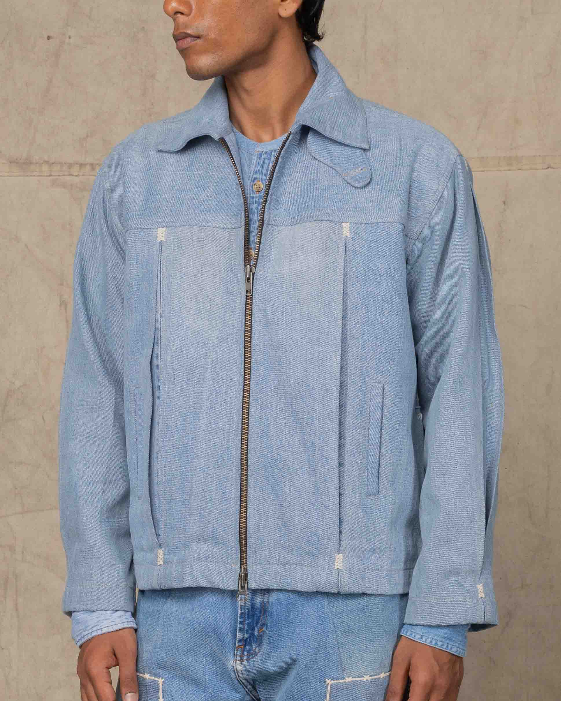 BOX PLEAT JACKET BLUE