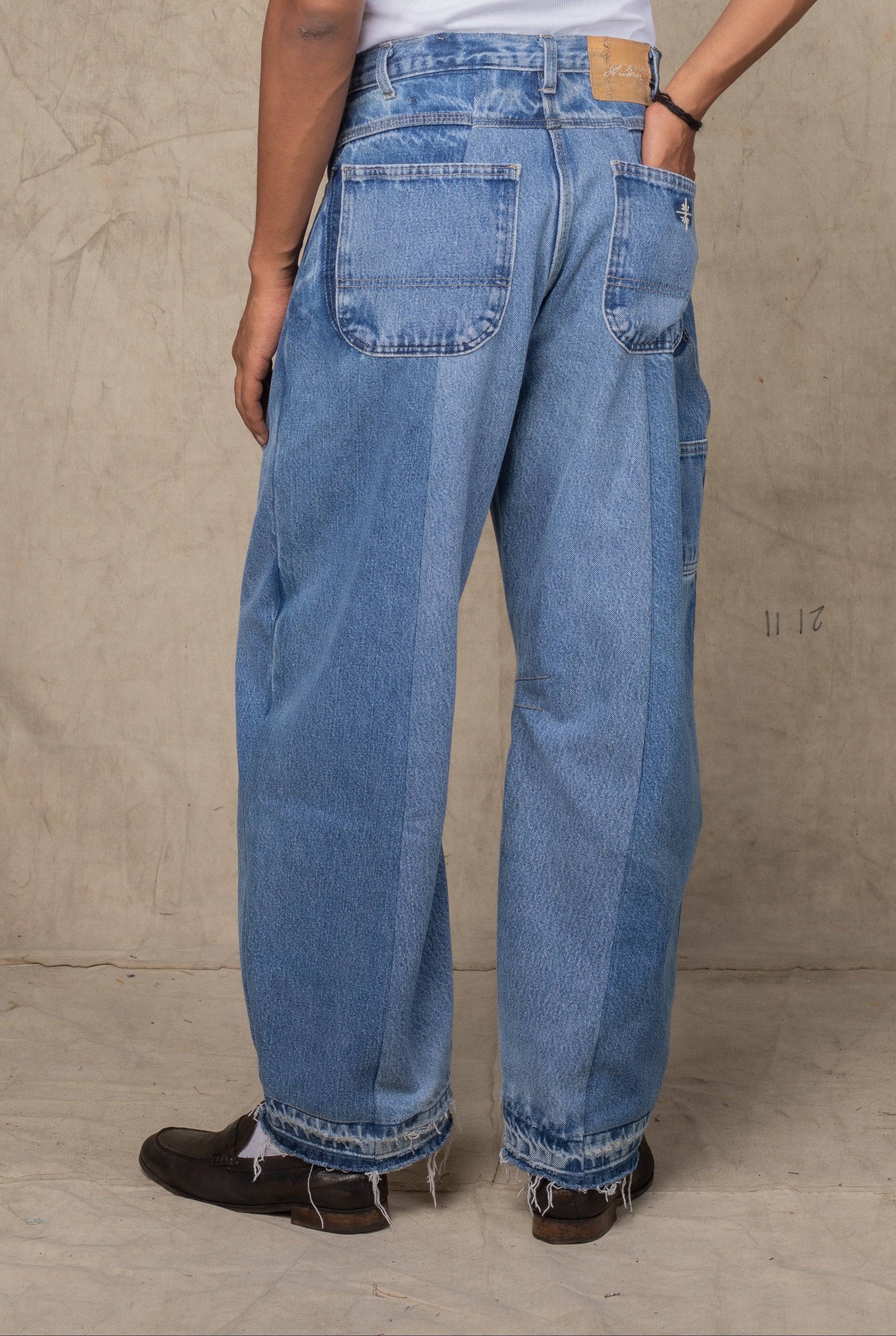 BARREL PANTS BLUE