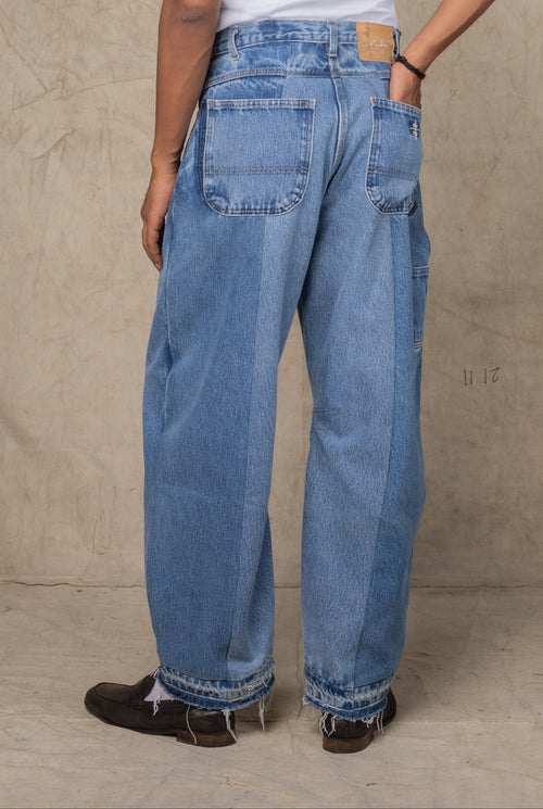 BARREL PANTS BLUE