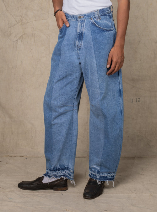BARREL PANTS BLUE