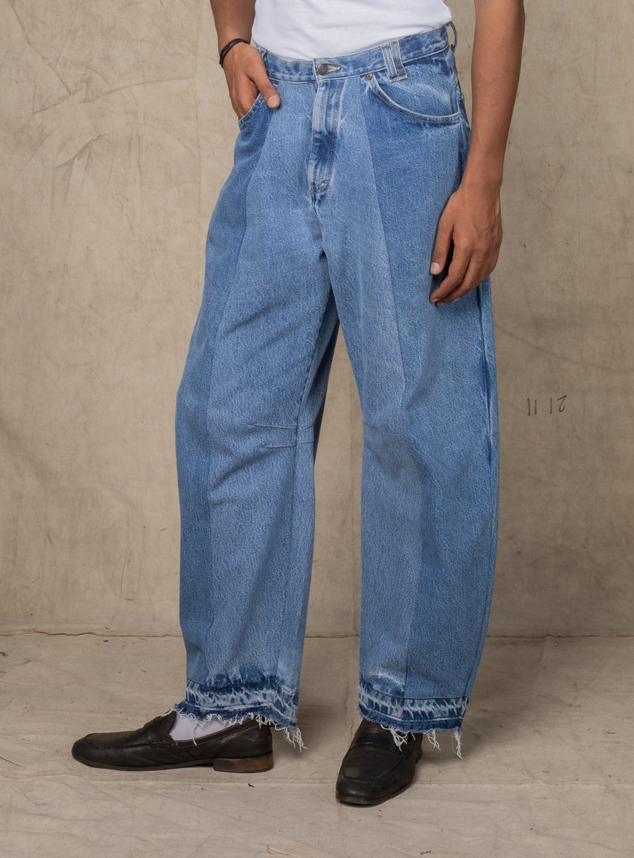 BARREL PANTS BLUE