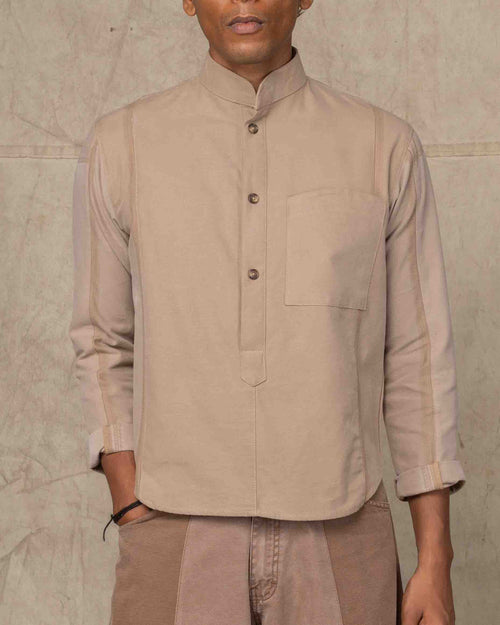 ONE POCKT KURTA BEIGE