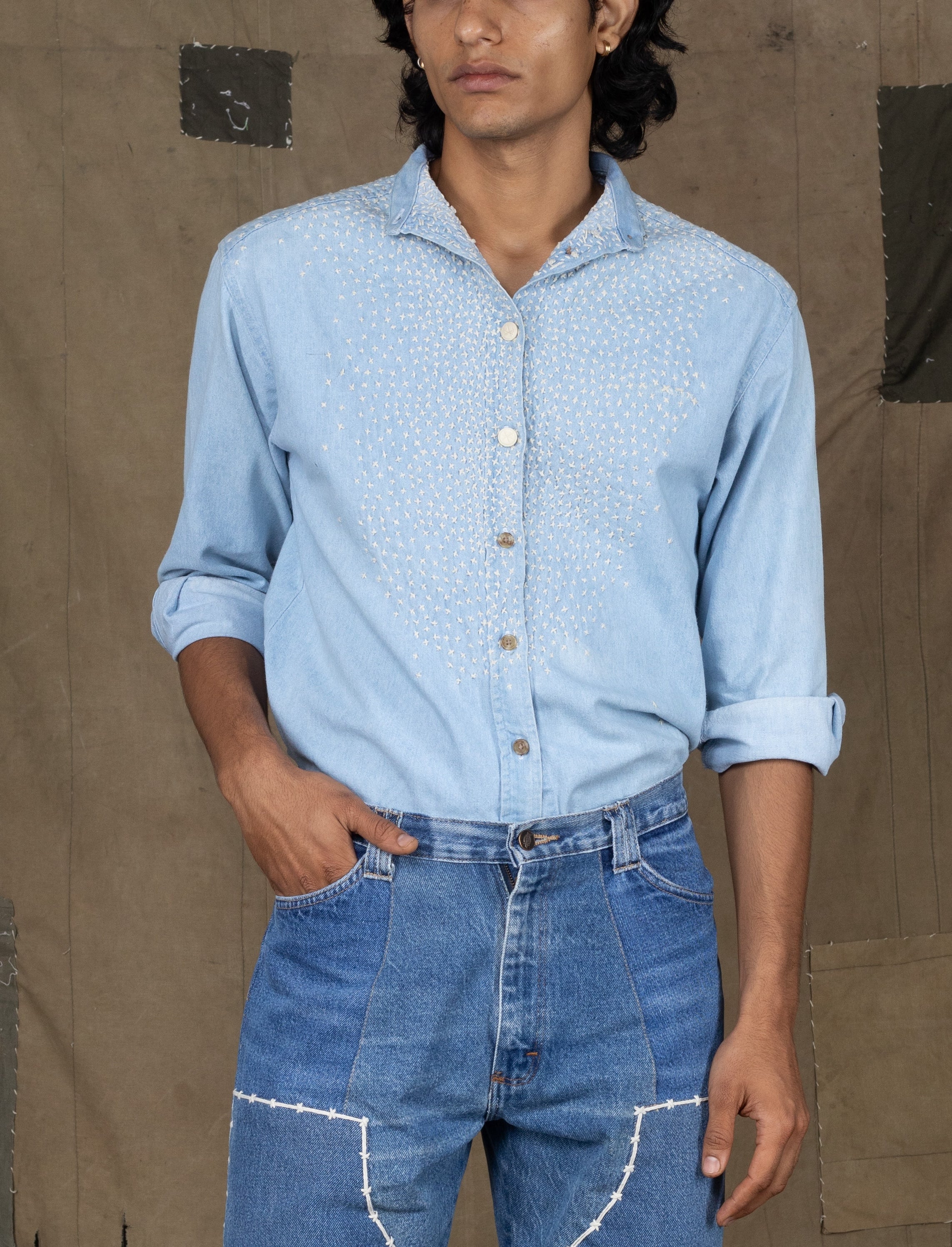 STARRY NIGHT SHIRT BLUE