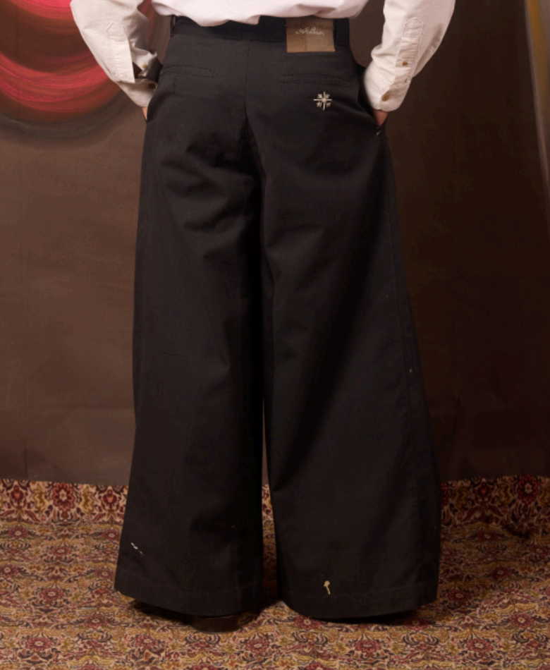 Double Pleated Pants - Black