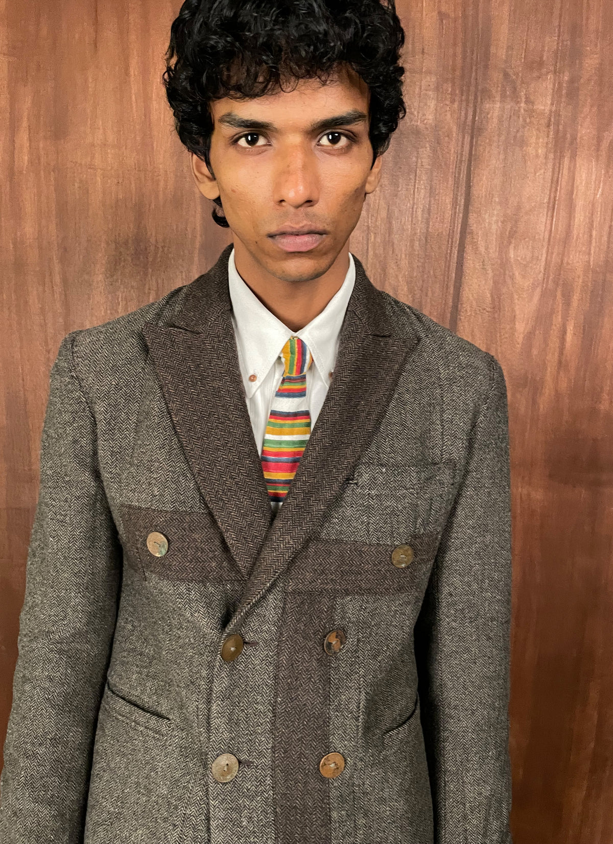 Maan Double Breasted Tweed Blazer