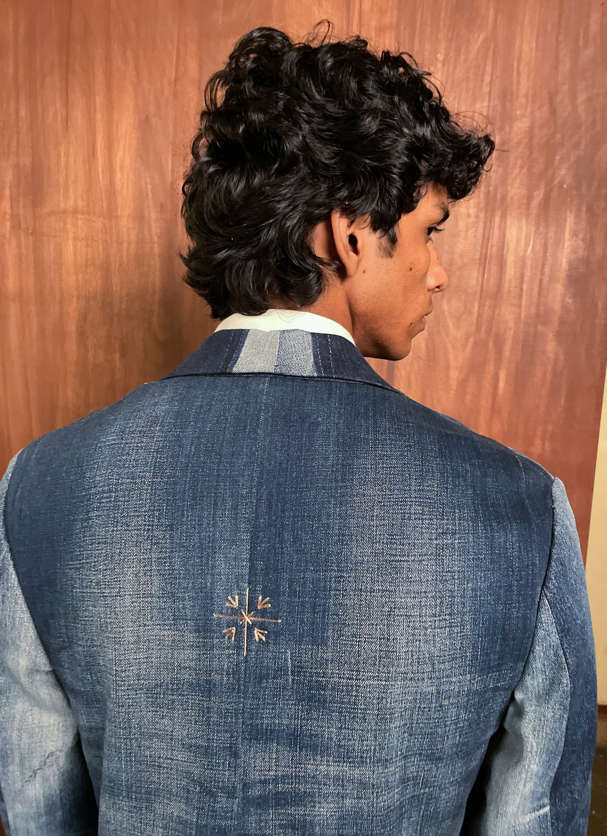 Maan Double Breasted Denim Blazer
