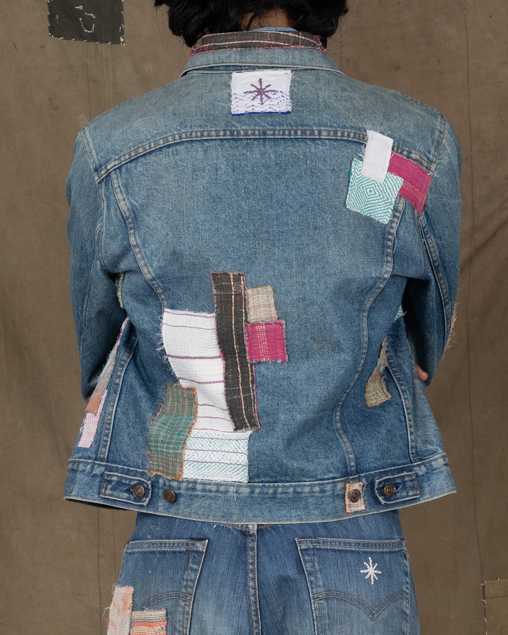KANTHA REPAIR JACKET BLUE
