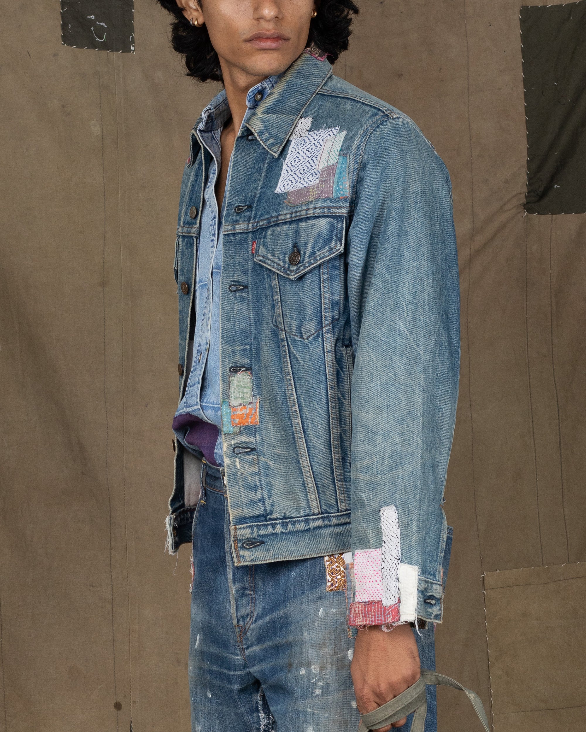 KANTHA REPAIR JACKET BLUE
