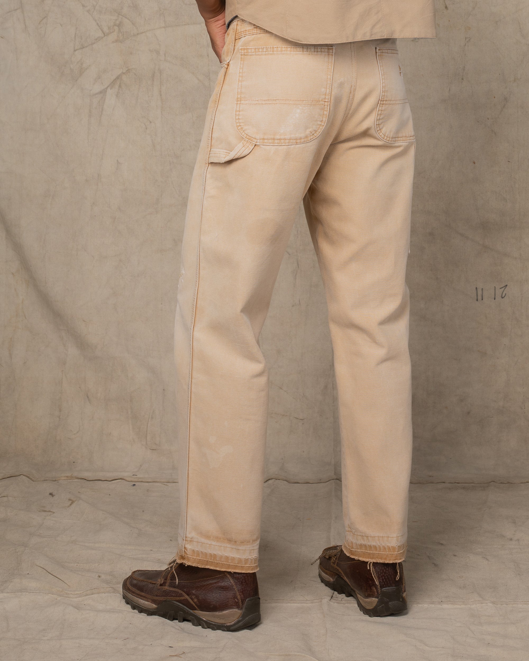 CROSS KNEE PANTS BEIGE