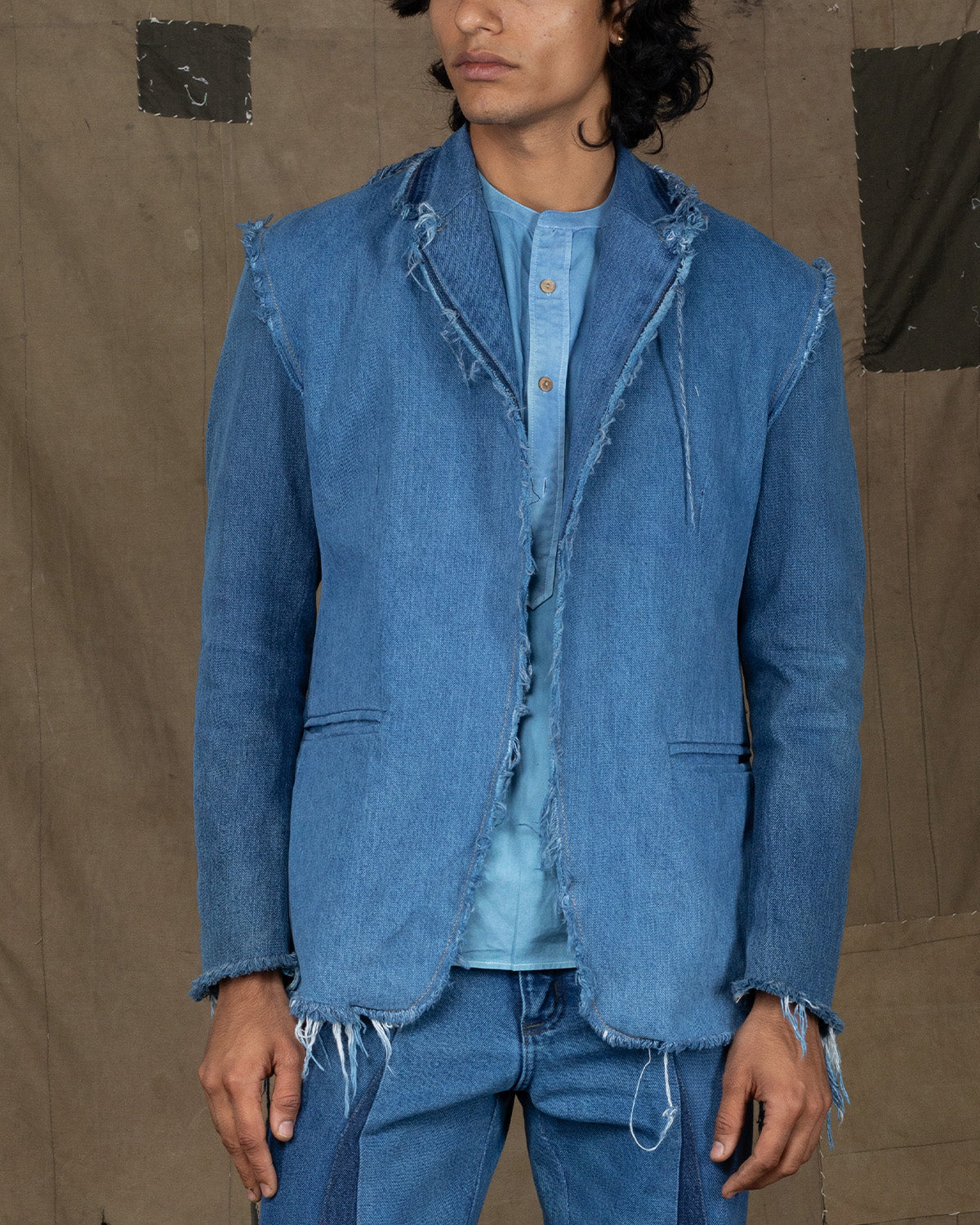 INDIGO DIPPED RUSH BLAZER