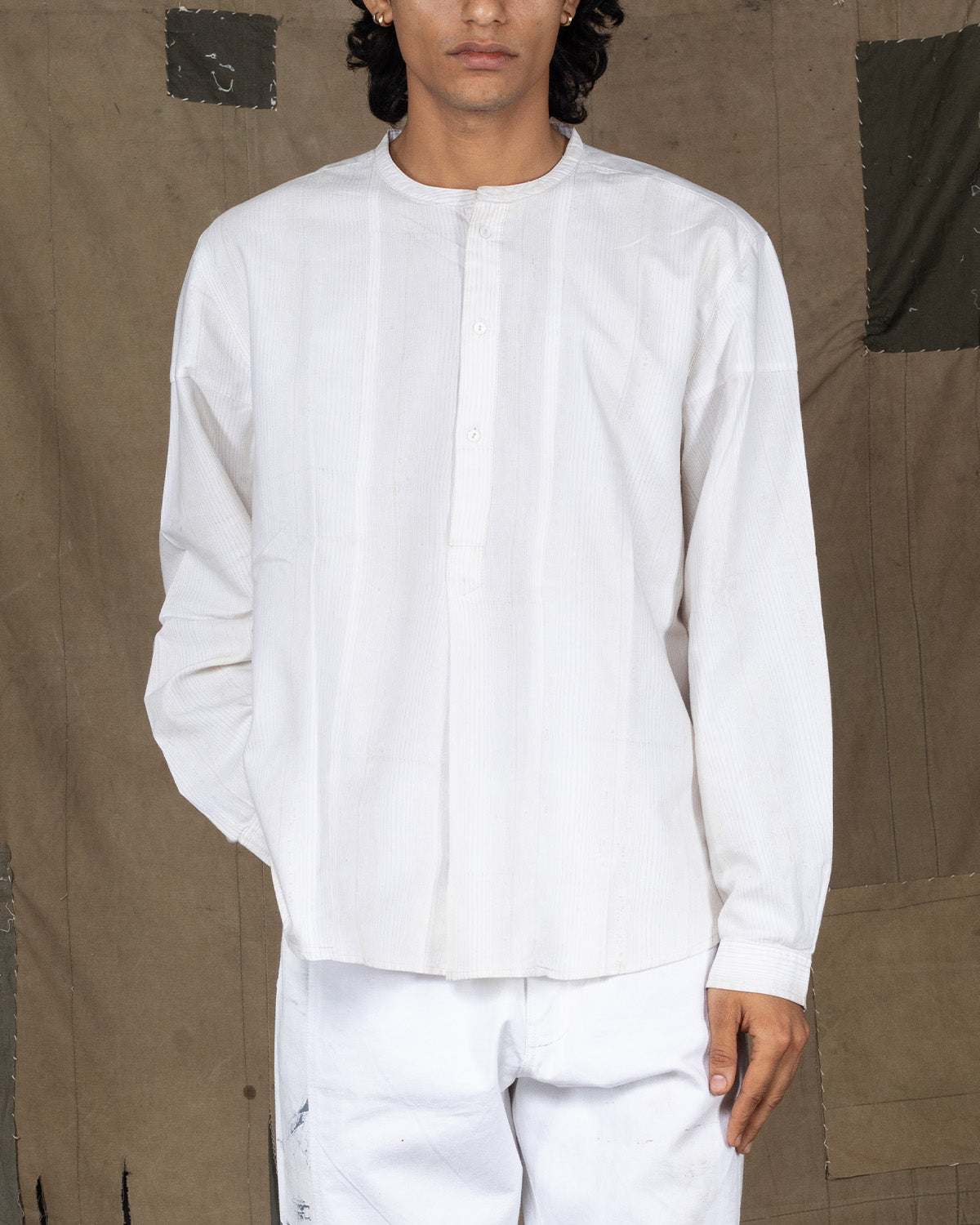 KNIFE PLEAT BEIGE KURTA